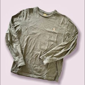 Mens Polo by Ralph Lauren army green long sleeve size medium t shirt